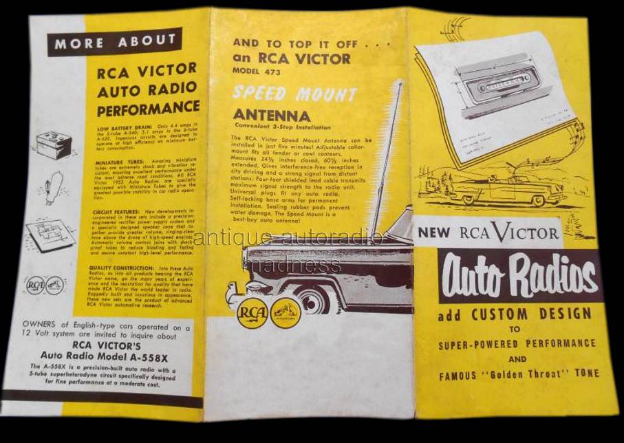 Old school RCA Victor car radio folder catalog - 1952 - 3