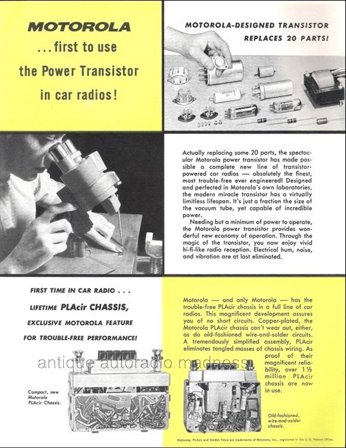 Vintage MOTOROLA car radios  "Golden Voice" catalog (1957) - 3