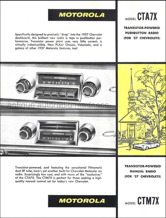 Vintage MOTOROLA car radios  "Golden Voice" catalog (1957) - 9