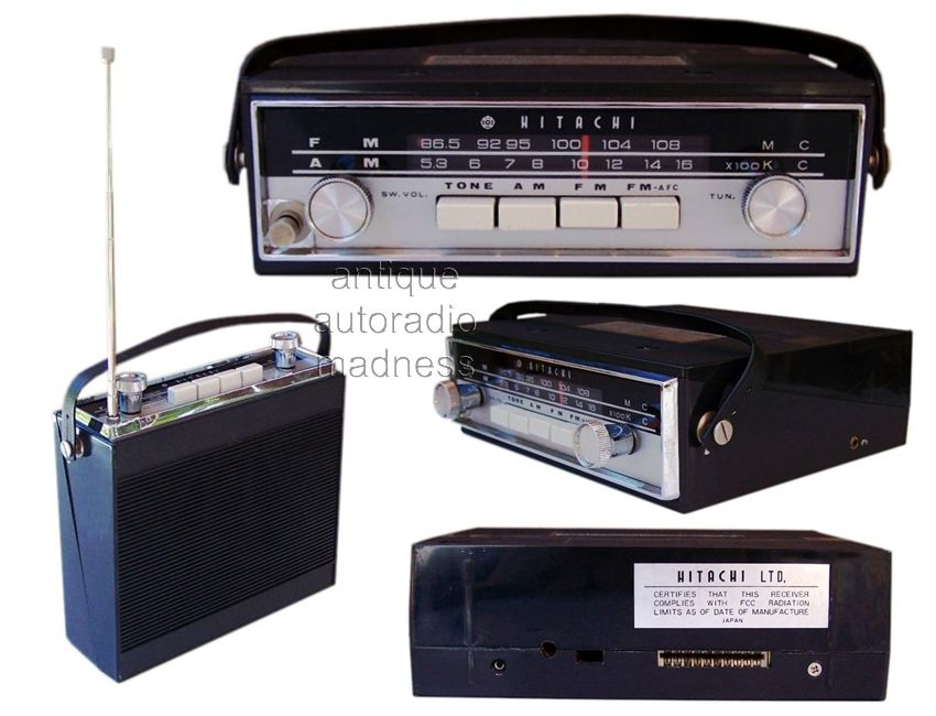 Vintage HITACHI car radio / portable model KM-1001R - year 1965 - 2