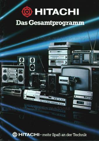 Catalogue 1980  HITACHI car stereo (extraits2) - Germany