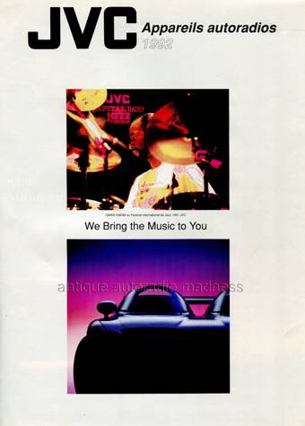 Classic JVC car stereo catalog - year 1992 (Belgium Fr)