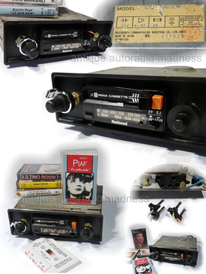 Vintage PANASONIC car stereo model CQ-440EN year 77 