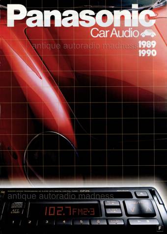 Vintage PANASONIC car audio catalog year 1989