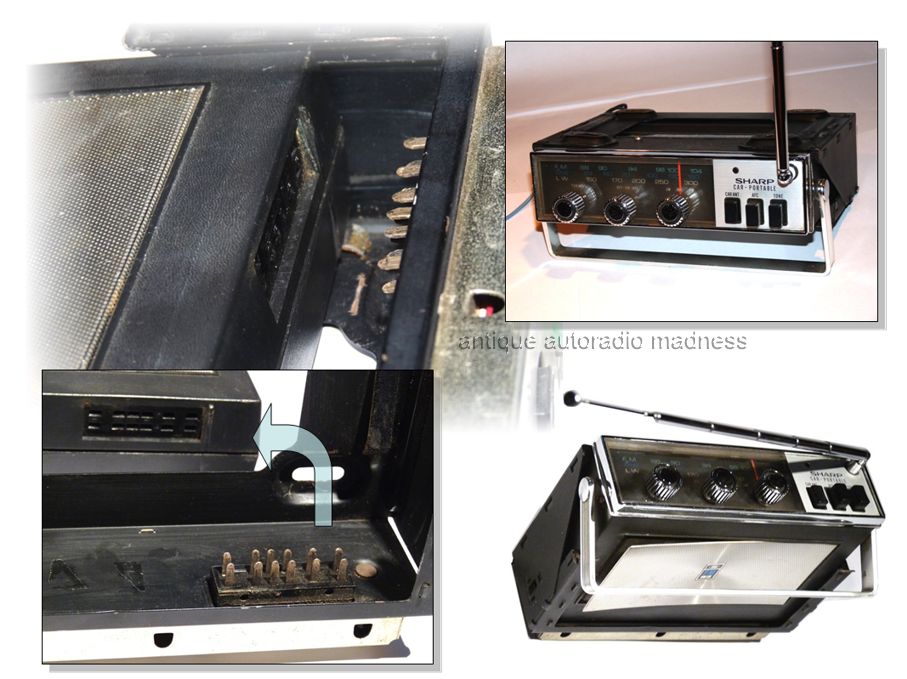 Vintage SHARP Car radio - Portable model FYL-30D - year 1966 - 3