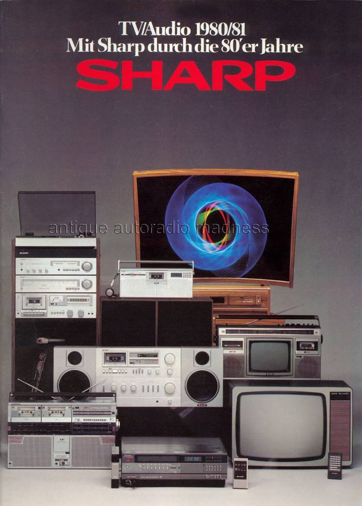 Vintage SHARP TV/Audio catalog year 1980 - Car stereo extracts