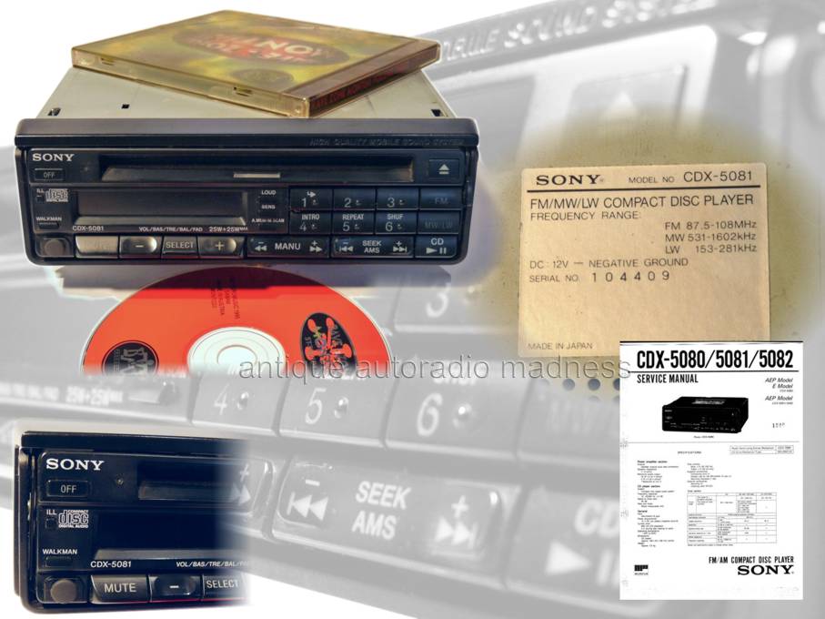 Ancien autoradio stro SONY modle CDX-5081 - anne 1991
