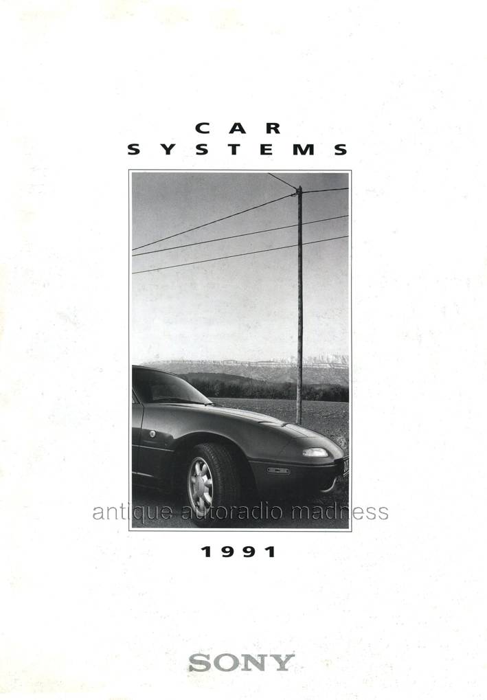 Catalogue vintage SONY car stereo - anne 1991 - p1