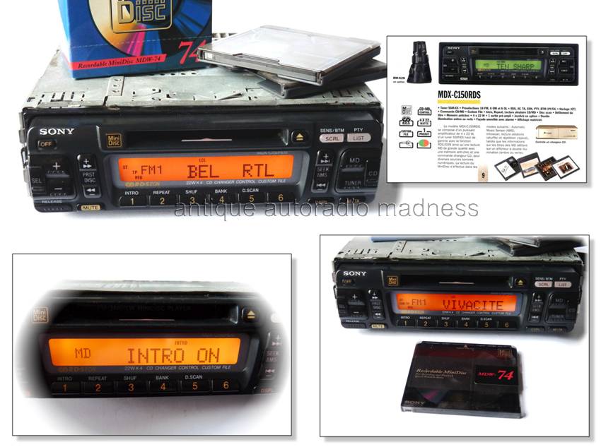 Classic SONY car stereo MiniDisc model MDX-c150R - year 1995