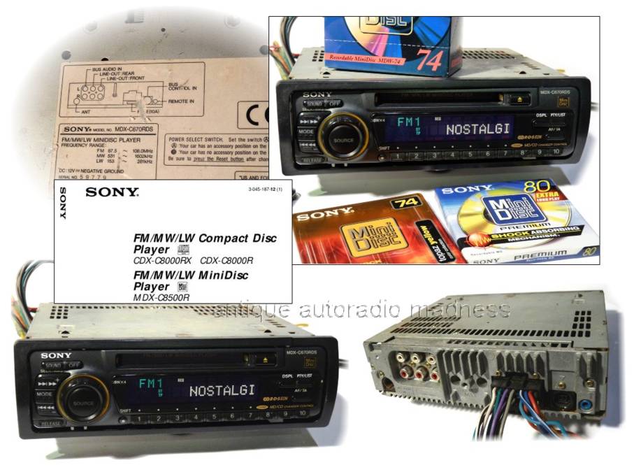 Vintage MiniDisc SONY car stereo model MDX-C670RDS - 2