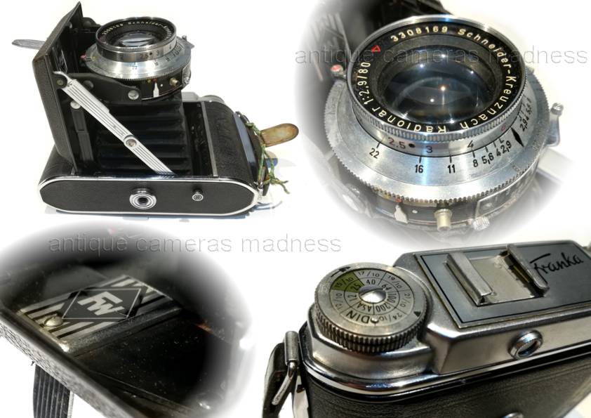 Appareil photo vintage FRANKA - Solida III 80 mm  f/2.9  folding camera (1954) - 8