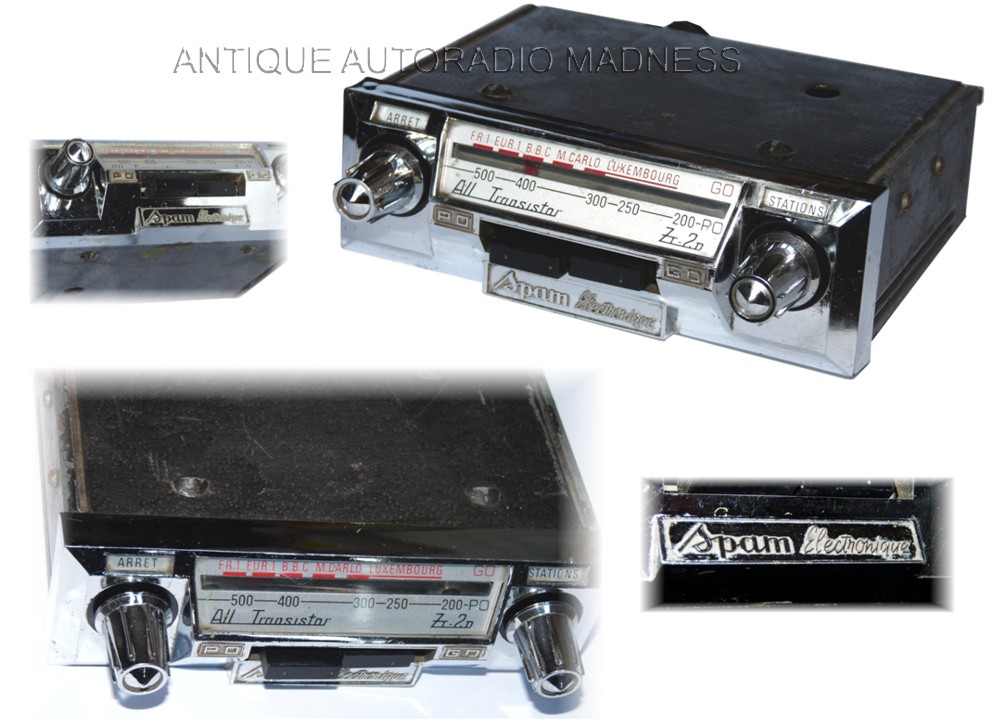 Oldschool SPAM car radio model 7R-2D - 1965 - France