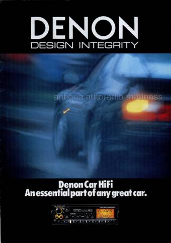 Old school DENON car HiFi Stereo catalog (1989) 