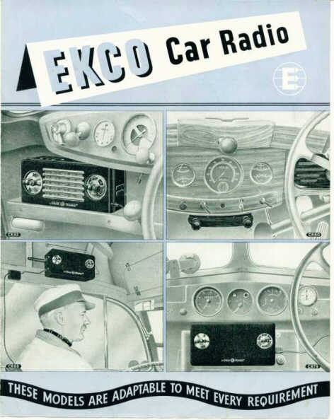 Vintage ECKO car radio advertising Folder (1950)