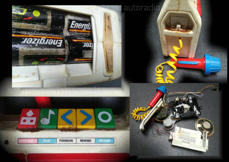 Lecteur mini cassette enfant FISHER PRICE vintage - Mod�le 3818 (1990) - restauration