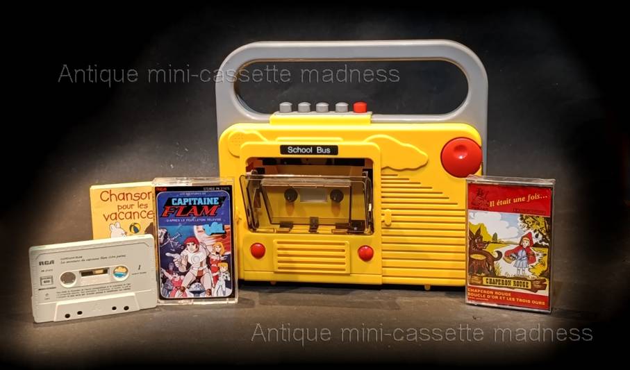 Lecteur de mini cassette Yellow School Bus  pour enfants -1