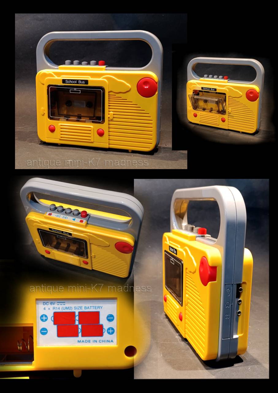 Lecteur de mini cassette Yellow School Bus  pour enfants -2