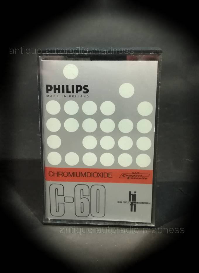 Mini cassette audio PHILIPS 1971 - ChromiumDioxide C 60