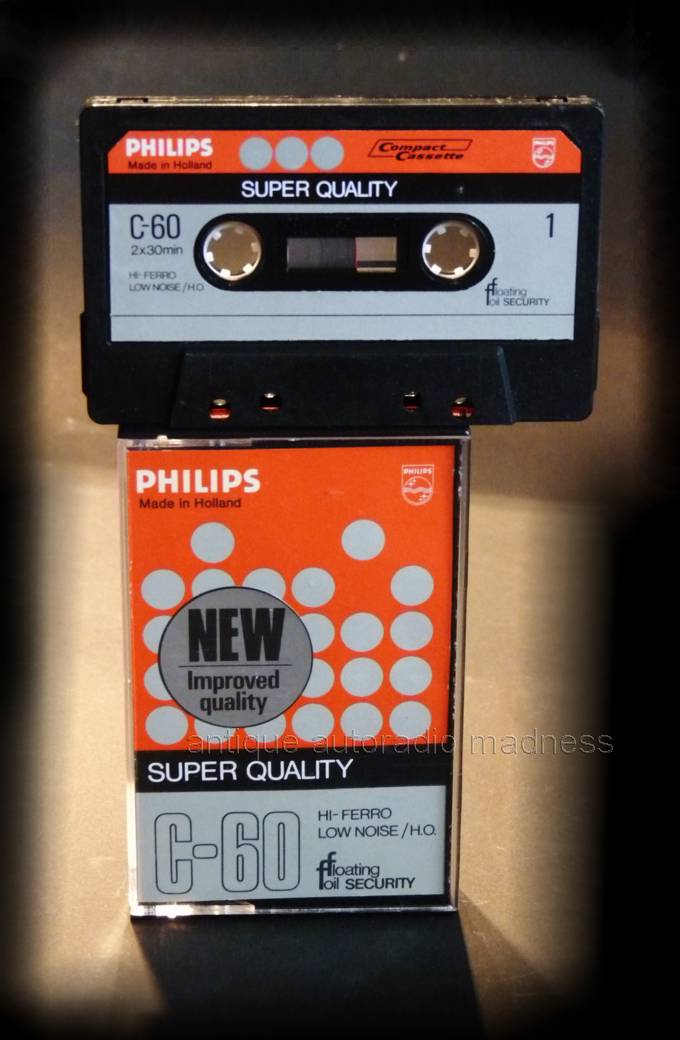 Audio tape mini cassette PHILIPS model Super Quality C 60 (1974)