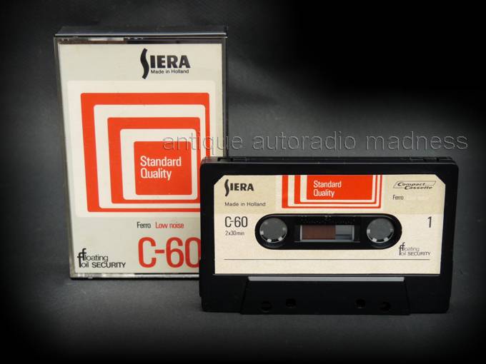 Mini cassette audio SIERA  type Standard Quality C-60 (1975)