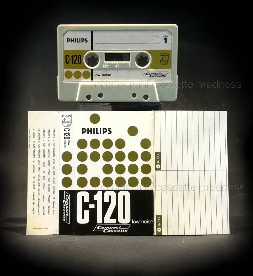 Mini cassette audio PHILIPS 1971 - Low Noise C 120