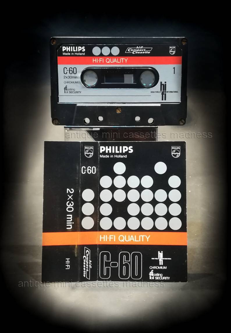 Mini cassette audio PHILIPS type HiFi Quality C-60 (1975) 