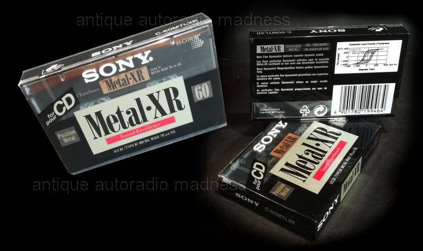 Vintage SONY compact audio tapes - Model Metal XR - 60 unsealed (NOS) - Year 1992 -2 