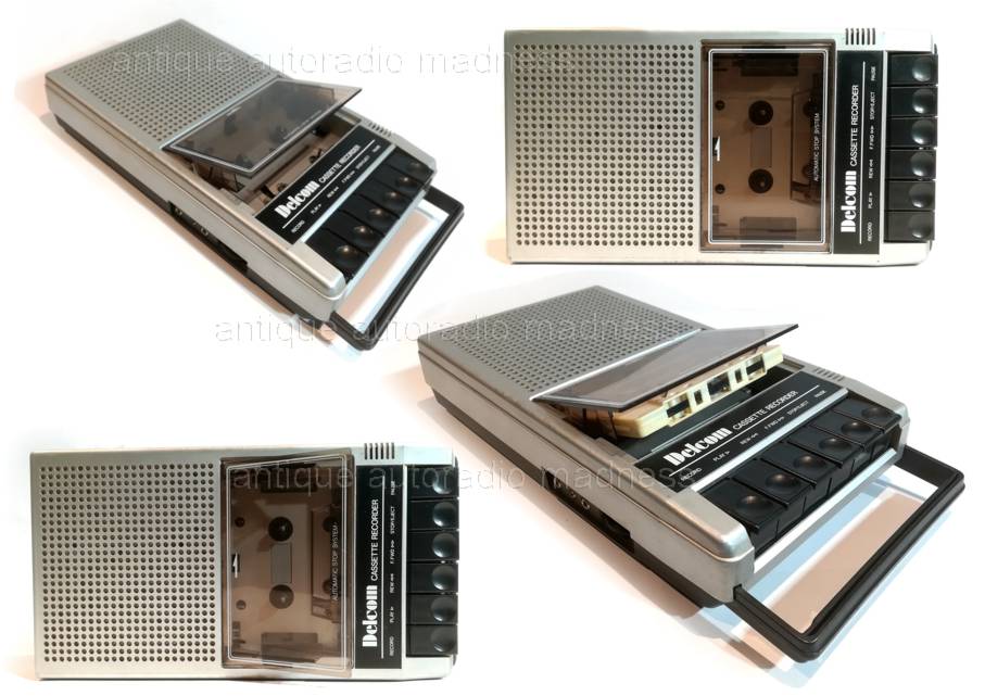 Oldschool portable mini cassette recorder DELCOM model unknow - 3