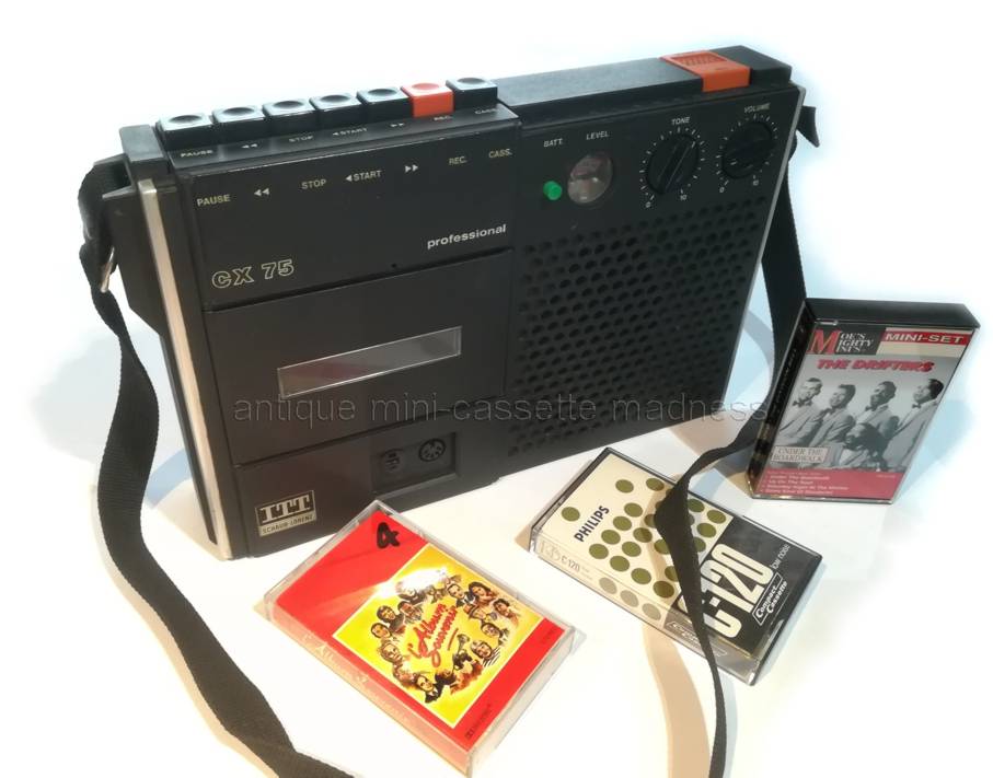 Lecteur enregistreur de cassettes portable ITT Shaub Lorenz modèle CX 75 Professional (1975) 