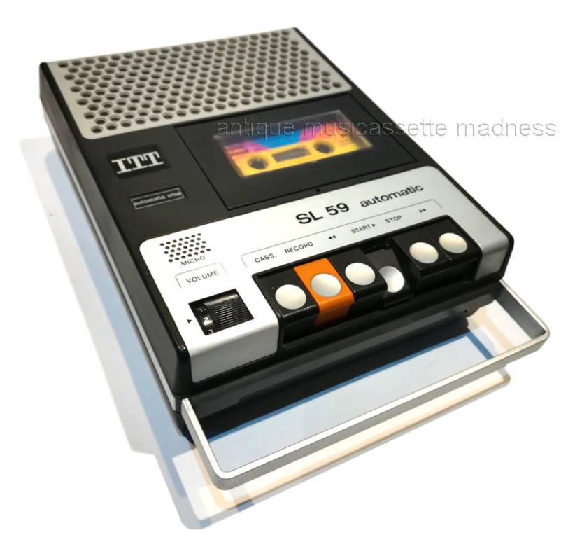 Old school lecteur enregistreur cassette ITT SL59 automatic