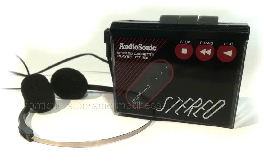 Balladeur mini cassette vintage AUDIOSONIC modèle CT-155