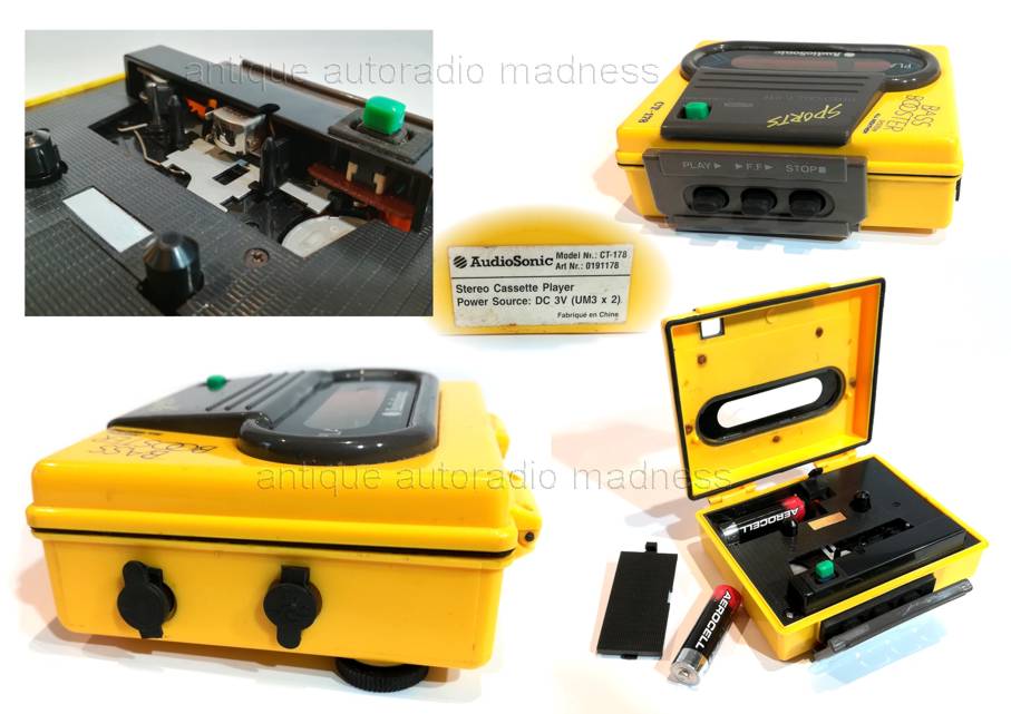 Walkman oldschool AudioSonic modèle CT-178 "Sports All Weather" (Stereo cassette player) - 4