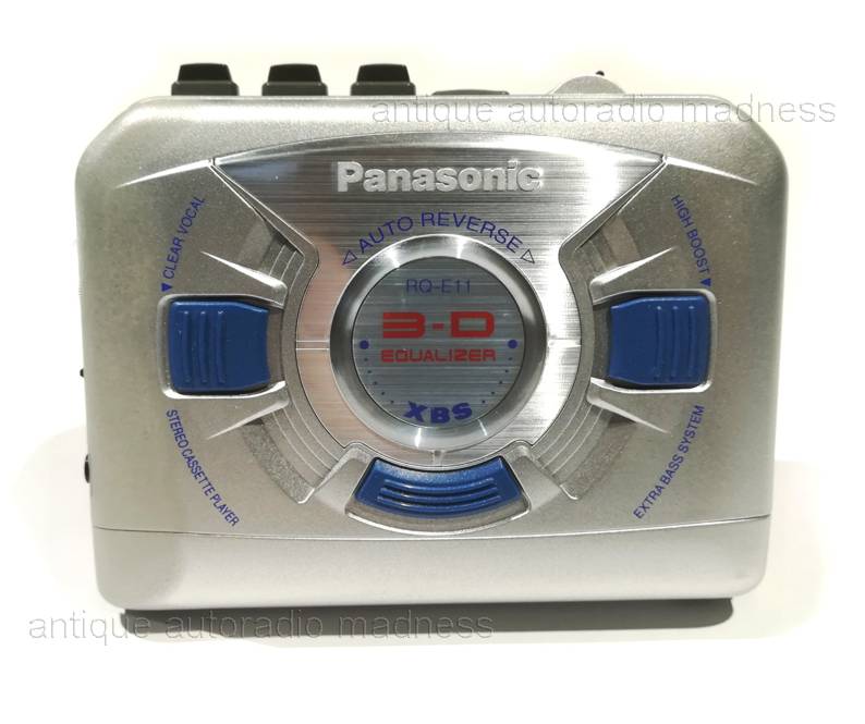 Walkman vintage mini cassette player PANASONIC model RQ-E11 (Stereo auto-reverse cassette player)