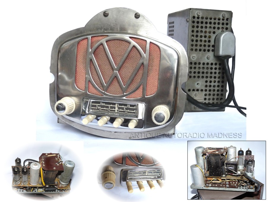 Vintage PHILIPS car radio model NX 524 V (1952) - VW Beetle installation - 3