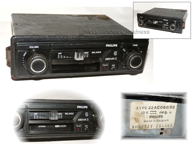 Lecteur de cassettes vintage PHILIPS 22AC060