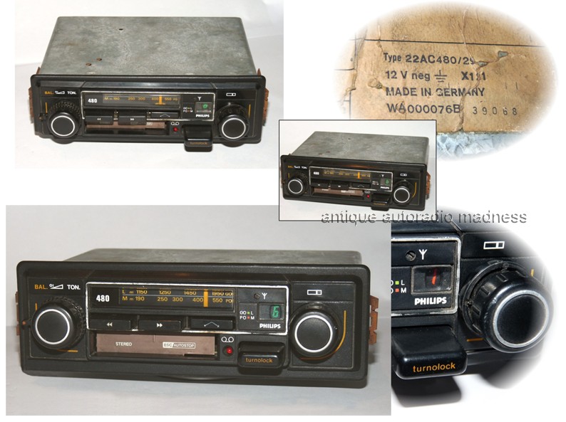 Autoradio vintage PHILIPS 22AC480 - 1977