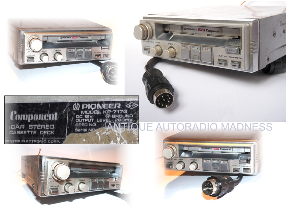 Vintage PIONEER car stereo model KP-717G - 1982 cassette deck - 4