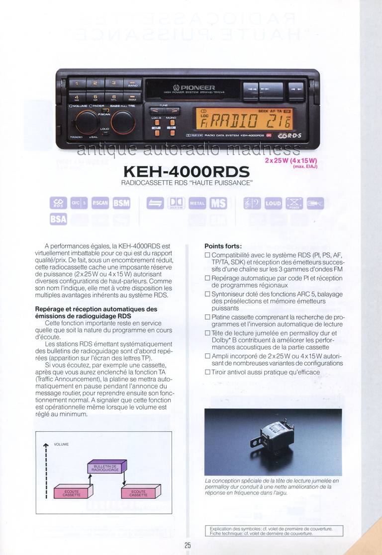 Ancien catalogue PIONEER car audio (Belgique Fr) anne 1990 - 25