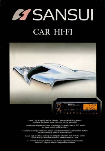 Old school SANSUI CAR HI-FI catalog - year 1990