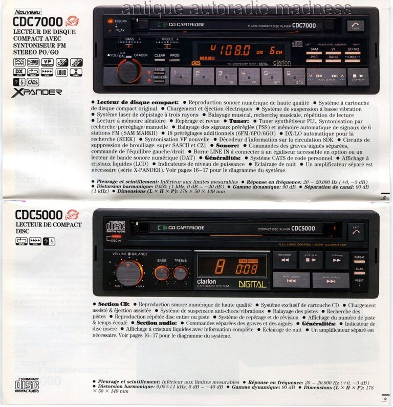 Folder publicitaire CLARION car stereo - Gamme 1987 - Belgique (Fr)  - 4