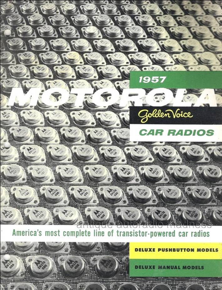 Vintage MOTOROLA car radios  "Golden Voice" catalog (1957)