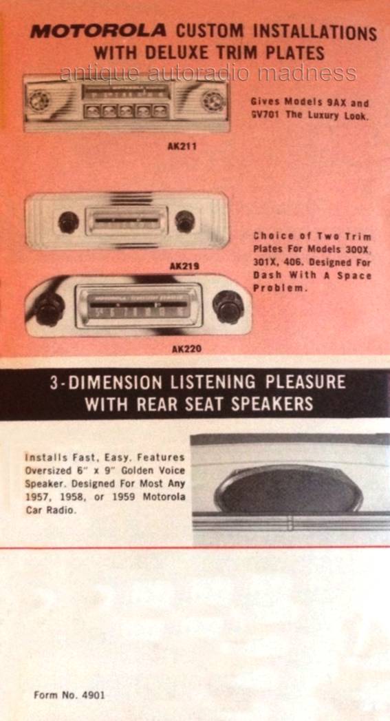 Old school MOTORLA car radio Golden Voice folder advertising (1959) - 2 