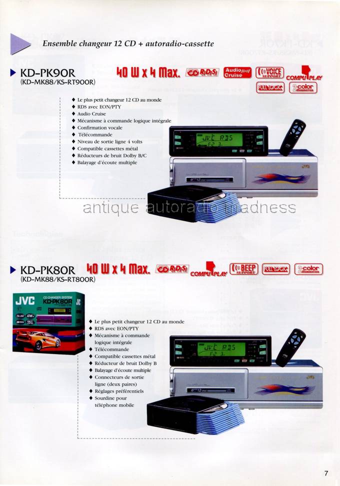 Ancien catalogue JVC car stereo - anne 1997 - p7