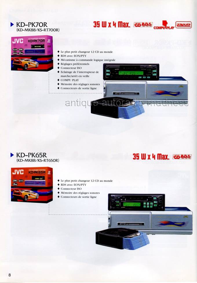 Ancien catalogue JVC car stereo - anne 1997 - p8