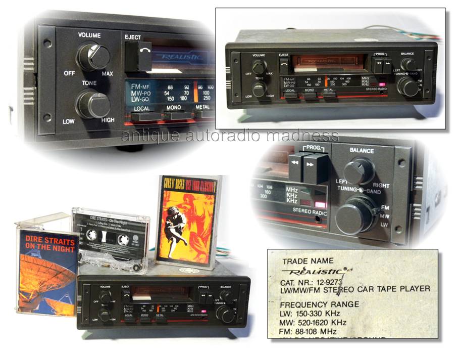 Autoradio cassette vintage Realistic type 12-9273 (1985)